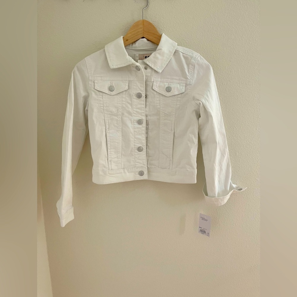 Girl White Demin Jacket